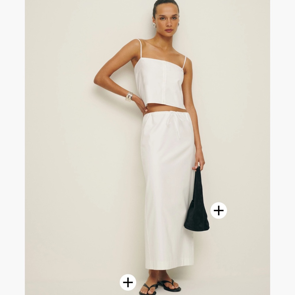 Reformation fitz two piece white set